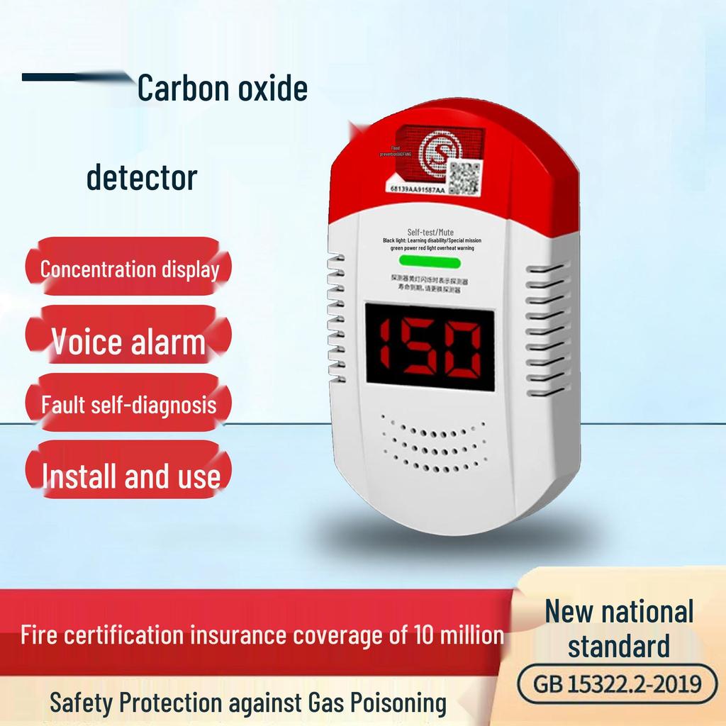 Battery-Powered Indoor Carbon Monoxide and Gas Detector