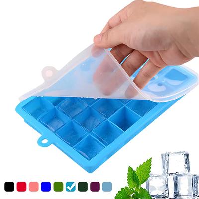 With Lid 24-hole Silicone Ice Tray Square Box Auxiliary Food Puree Cheese Jelly Mold Bar Kitchen Tool Cocktail Cube