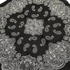 Kakatrend Bandana Black Adult Paisley 100% Cotton Stylish Handkerchief Cotton Bandanna Unisex Durag Large Men's Black 55cm X 55cm
