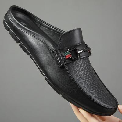 Neue Herren Slipper Mode Echtes Leder Slip On Freizeitschuhe Luxusmarke Atmungsaktiv Halbschuhe für Herren Fahrmokassins 2024