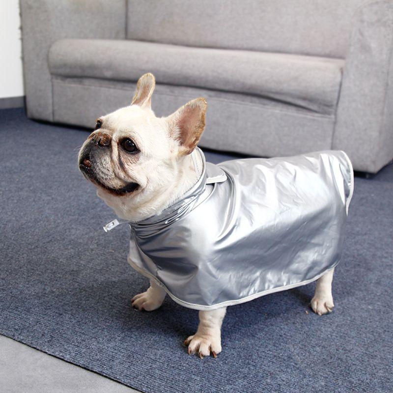 

Дождевик для собак, маленький размер, товары для питомцев, тедди, корги, специальный, водонепроницаемый, одежда для собак, средний, на четыре лапы, фартук все включено Silver raincoat M