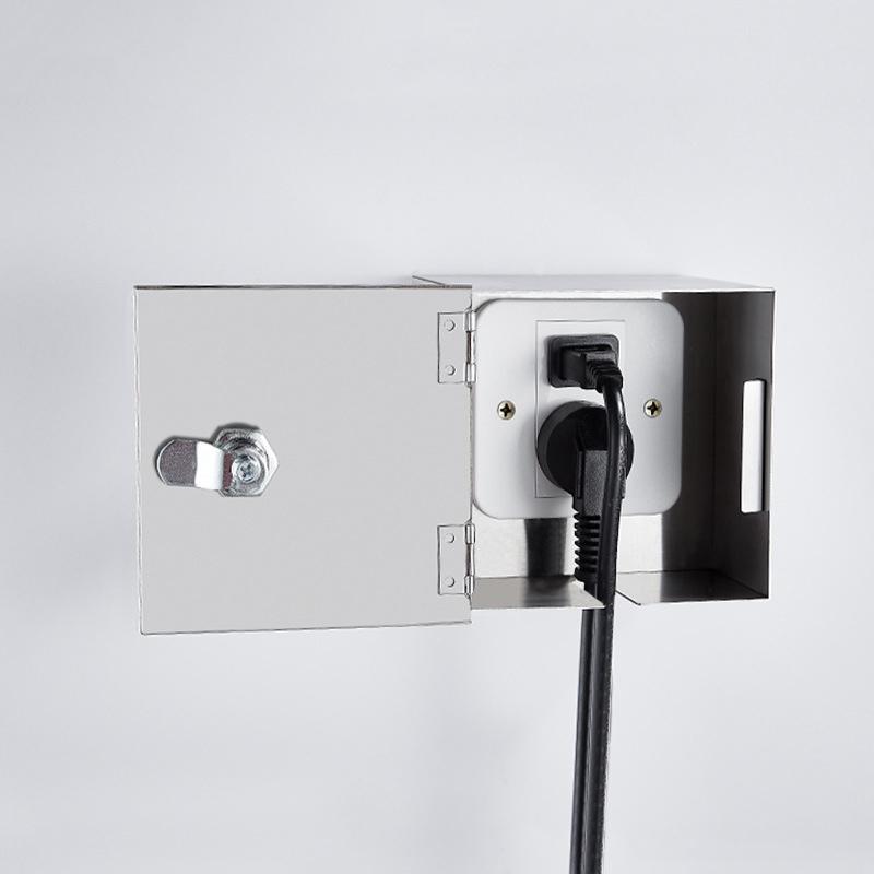 Stainless Steel Anti-Theft Socket Protection Box Heavy-Duty Vandal-Proof Scratch Resistant for Residential Community Use