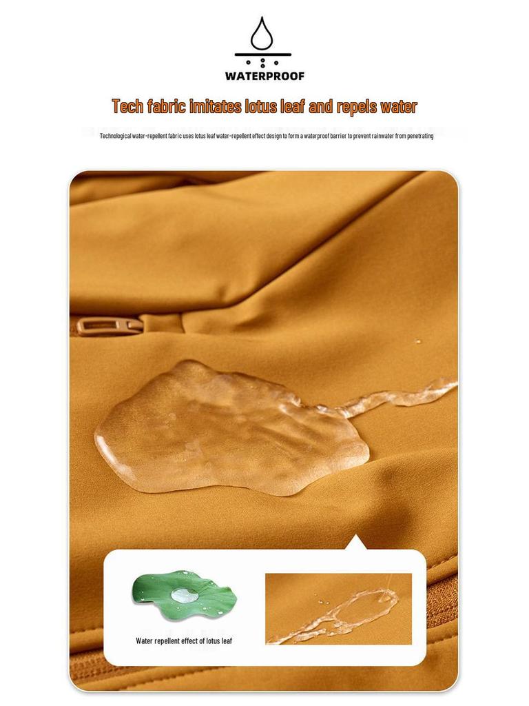 Neue Marke Softshell Herren Wasserdichte Fleecegefütterte Windjacke für Herbst/Winter Outdoor Bergsteigen.