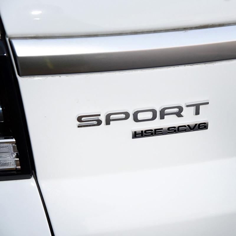 3d ABS Logo Sport Emblem Letters Car Trunk Badge For Evoque Discovery SVR L494 494 L320 Sport Sticker Accessories