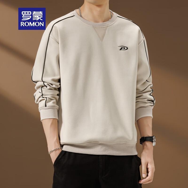 

ROMON Men s 2025 Autumn/Winter Heavyweight Long-Sleeve T-Shirt XL