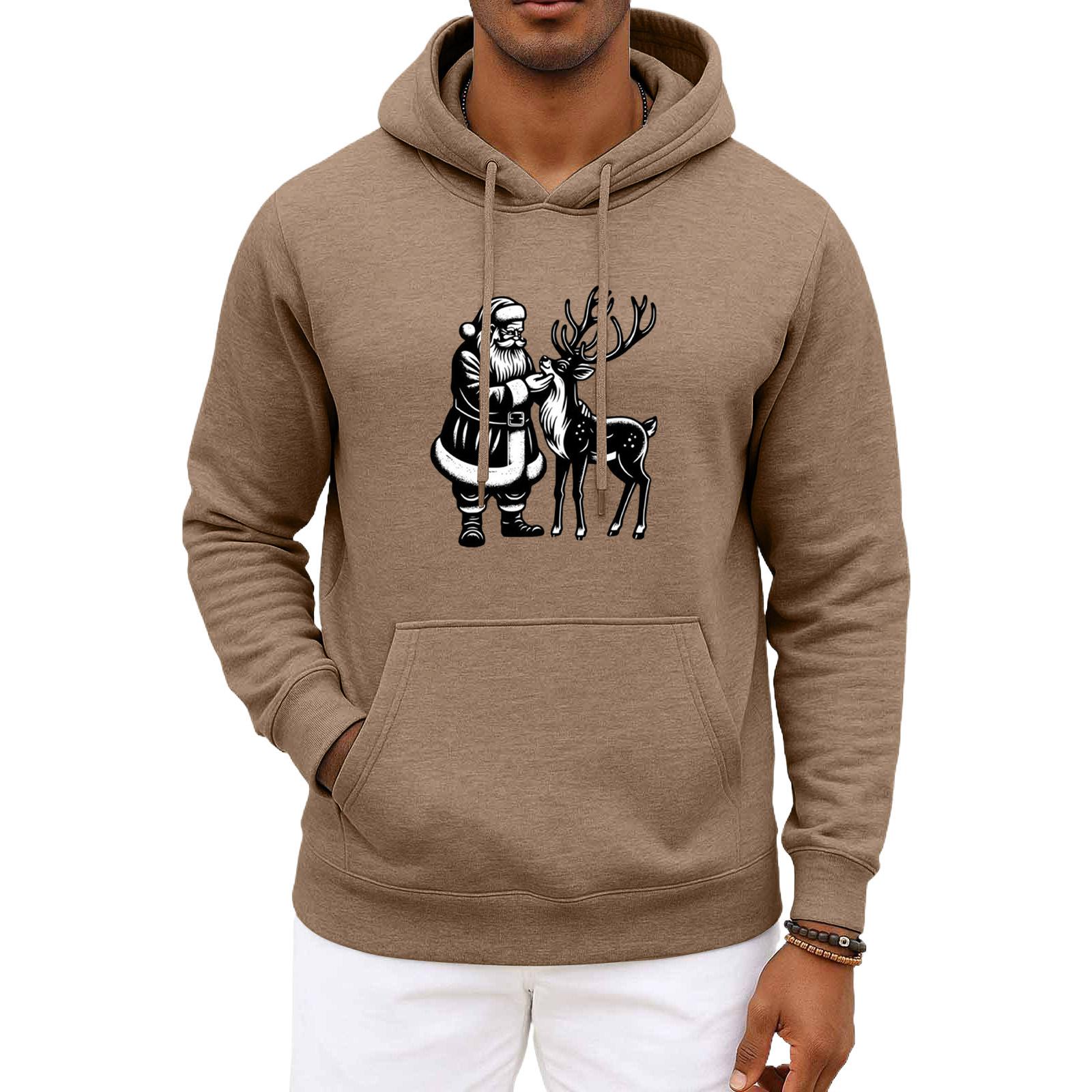 

Men s And Women s Christmas Hooded Hood Long Sleeves Hoodie L