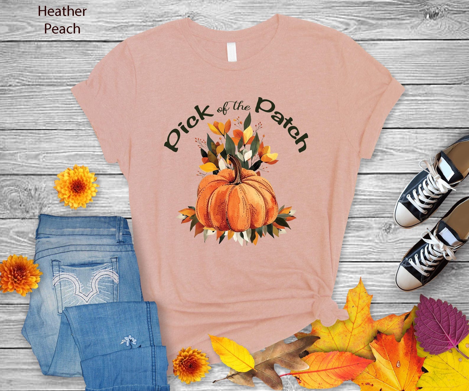Pick of the Patch Pumpkin T-Shirt | Fall Botanical Tee M