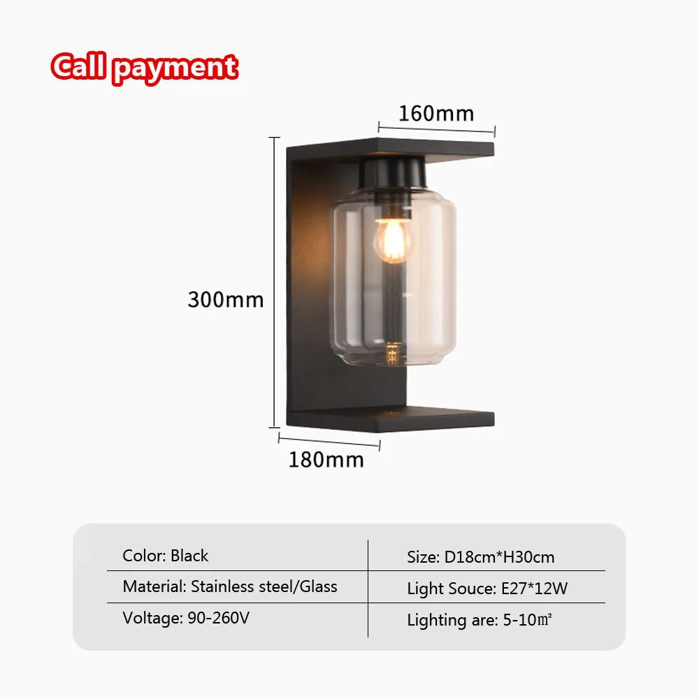 

Винтажный уличный солнечный светильник, декоративный водонепроницаемый настенный светильник Эдисона из нержавеющей стали для внешнего освещения сада, двора виллы