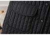 2025 Autumn/Winter Plus Size Vertical Stripe Lightweight Padded Vest for Slimming Chubby Girls, Style 1754