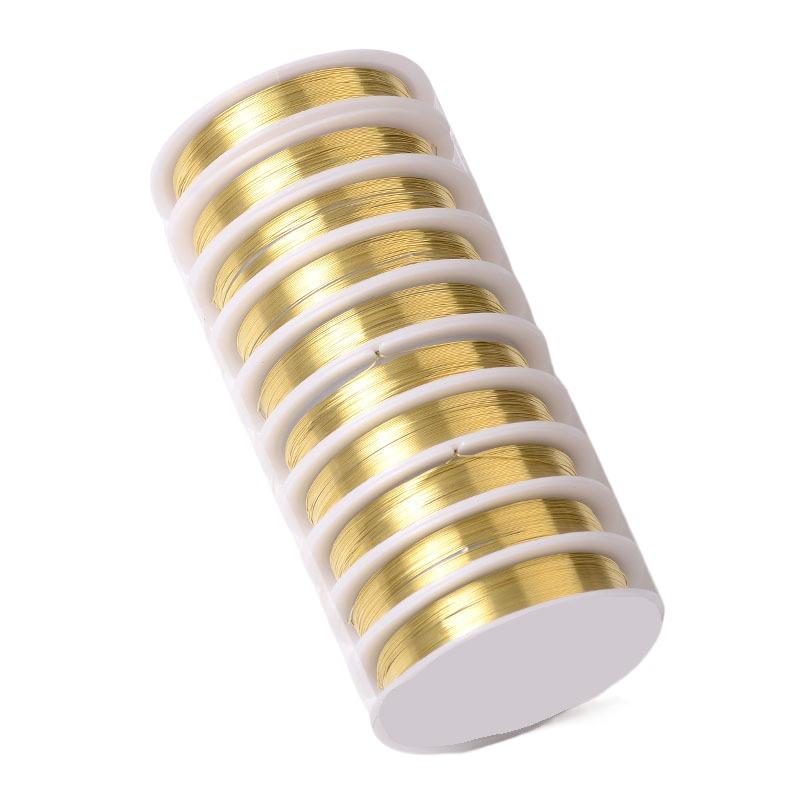 

DIY handmade jewelry accessories copper wire, folding copper wire, handmade metal wire setting material 0.2mm thick золотой