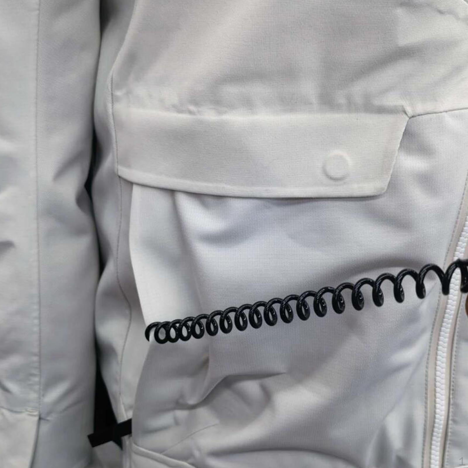 Телефонный шнурок-привязь, прочный металлический, многоцелевой, со съемным креплением чёрный