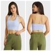 Hanging Neck Sling Sports Vest Women Slim fit With Chest Pad Outdoor Fitness Bra Running Top Yoga Underwear High Elastic