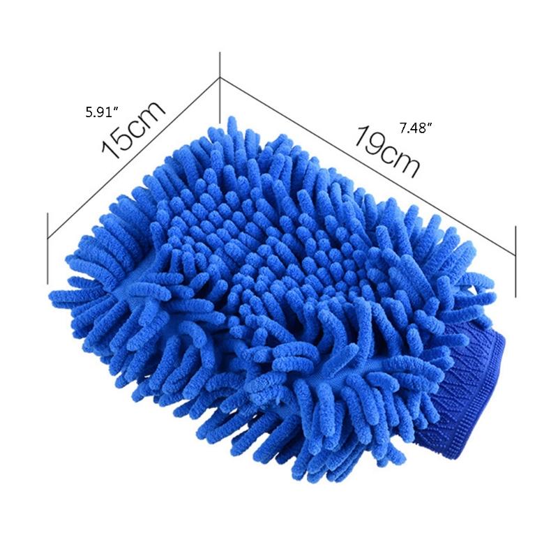 Soft Chenille Microfiber Wash Mitts Car Duster Double Side Cleaning Cloth Wax Detail Accessories Rag Sponge Waterproof