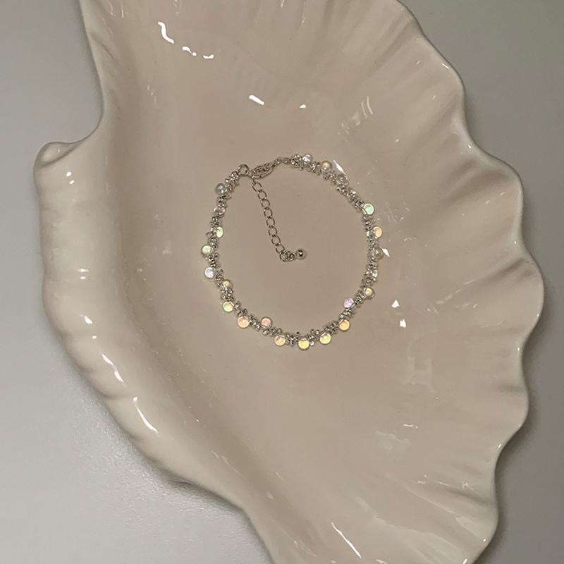 Dream beads, small light bulbs, broken silver bracelets, women's light luxury niche design, high-end elegant and versatile bracelets, jewelry.