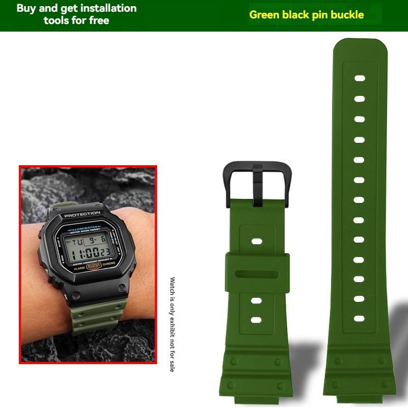 16mm Quick Release Silicone Band for Casio G-Shock DW5600/GW5000/GW5035/DW-6900 | Waterproof Shockproof Strap Watch Bracelet
