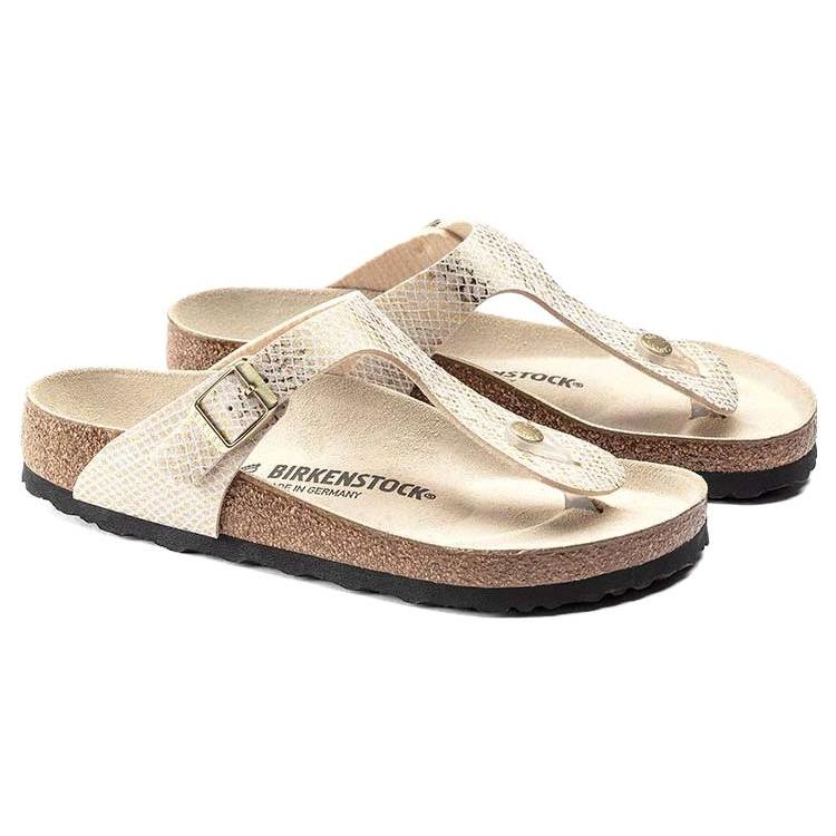 Birkenstock Gizeh Narrow Fit Sandals'Gold Python' Women's 1018665