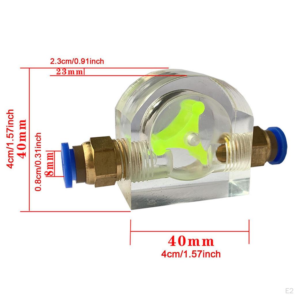 8mm Water Flow Indicator Meter Acrylic Office Measuring Tool Liquid Cool Cooling System
