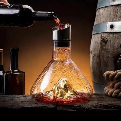Wine Decanter Built-in Aerator Pourer Wine Carafe Decanter Hand-blown Crystal Glass Wine Accessories Decanters 1500ML
