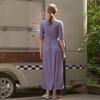 Lipbbam 3 4 Sleeve Maxi Long Wrap Dress Ldm10dk01
