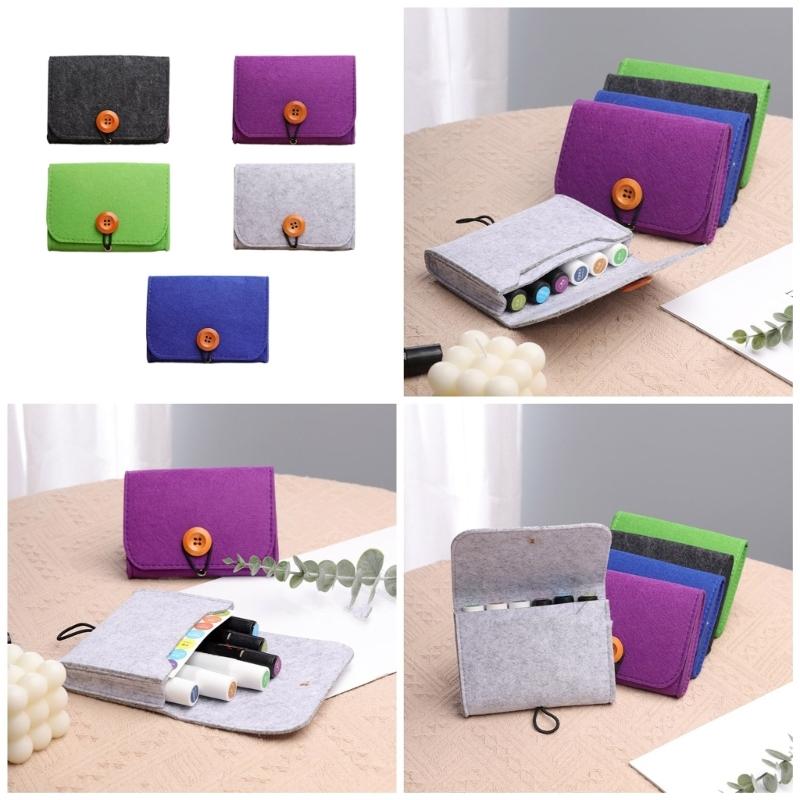 Tragbare Aufbewahrungstasche Filzetui für ätherische Ölflaschen Reise Rollerflaschen Aufbewahrungsorganizer