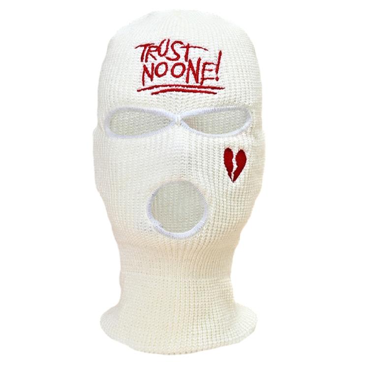 Halloween Cosplay Robber Balaclava Hats Broken Heart Winter Knitted Headgear 1