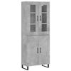 VidaXL Highboard Concrete Grey 69.5x34x180 Cm Engineered Wood 3198237