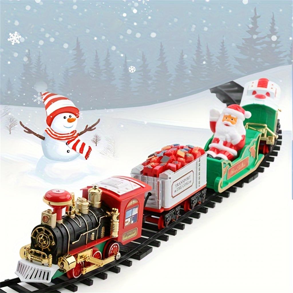 Christmas Gift Electric Train Toy, Christmas Tree Atmosphere Scene Decoration Which Can Be Suspended Halloween, Christmas Gift