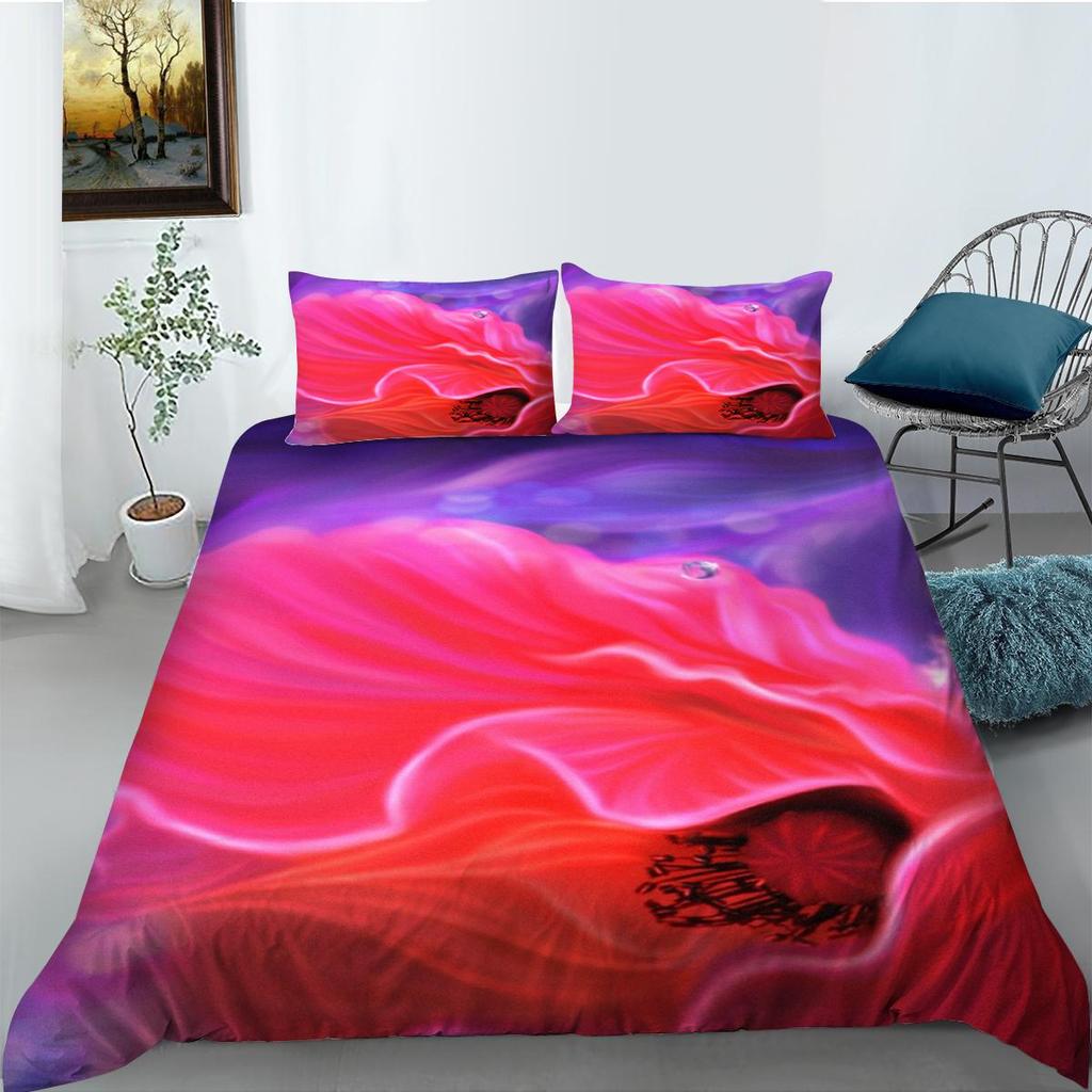 Povlečení s 3D barevným halo tiskem Jednolůžko Jednolůžko v plné velikosti se vzorem písku na polštář a povlak na přikrývku Pratelné a pohodlné Domácí dekorace