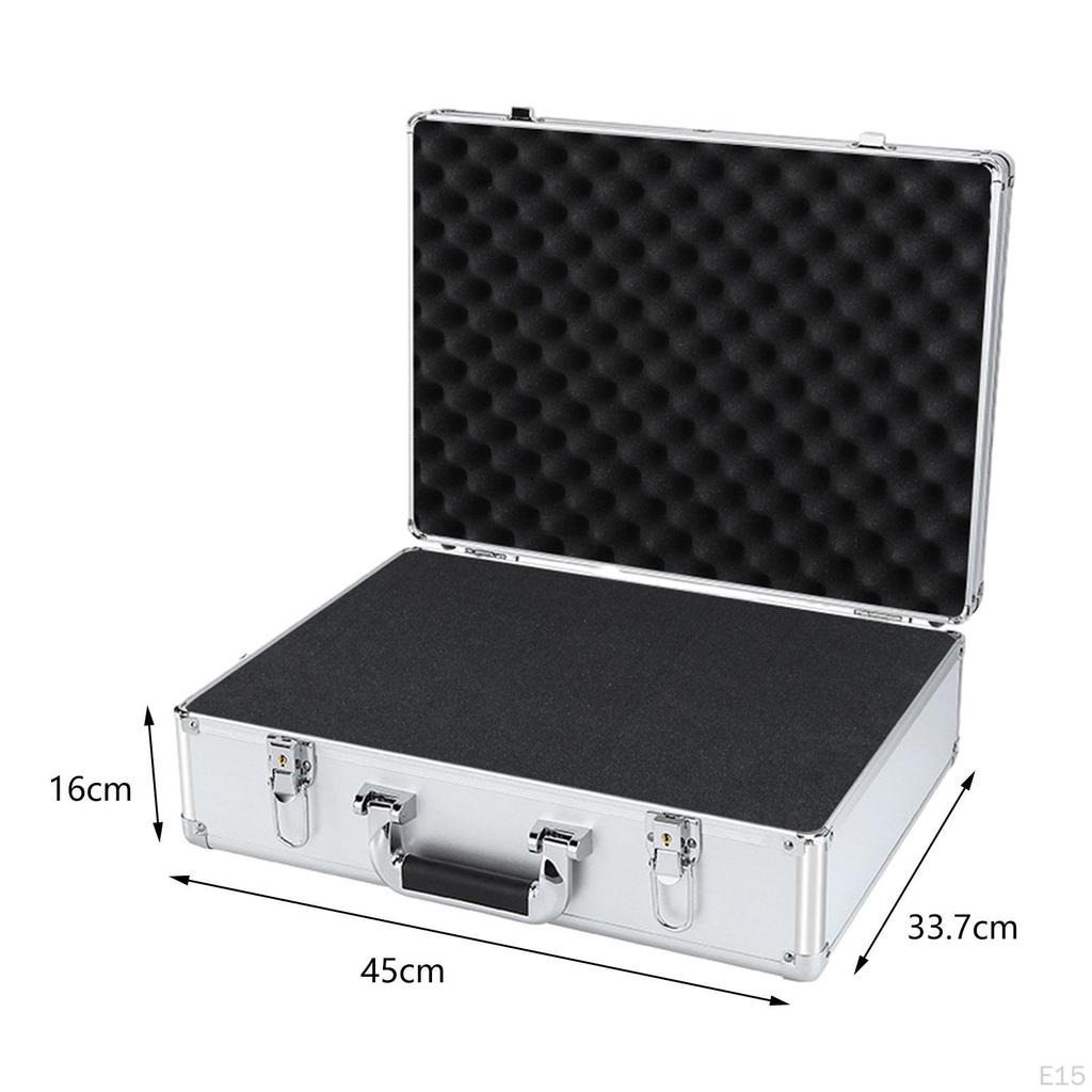 Aluminum Hard Carrying Case,Aluminum Case with Foam,Microphone Shockproof Case,Hard Shell