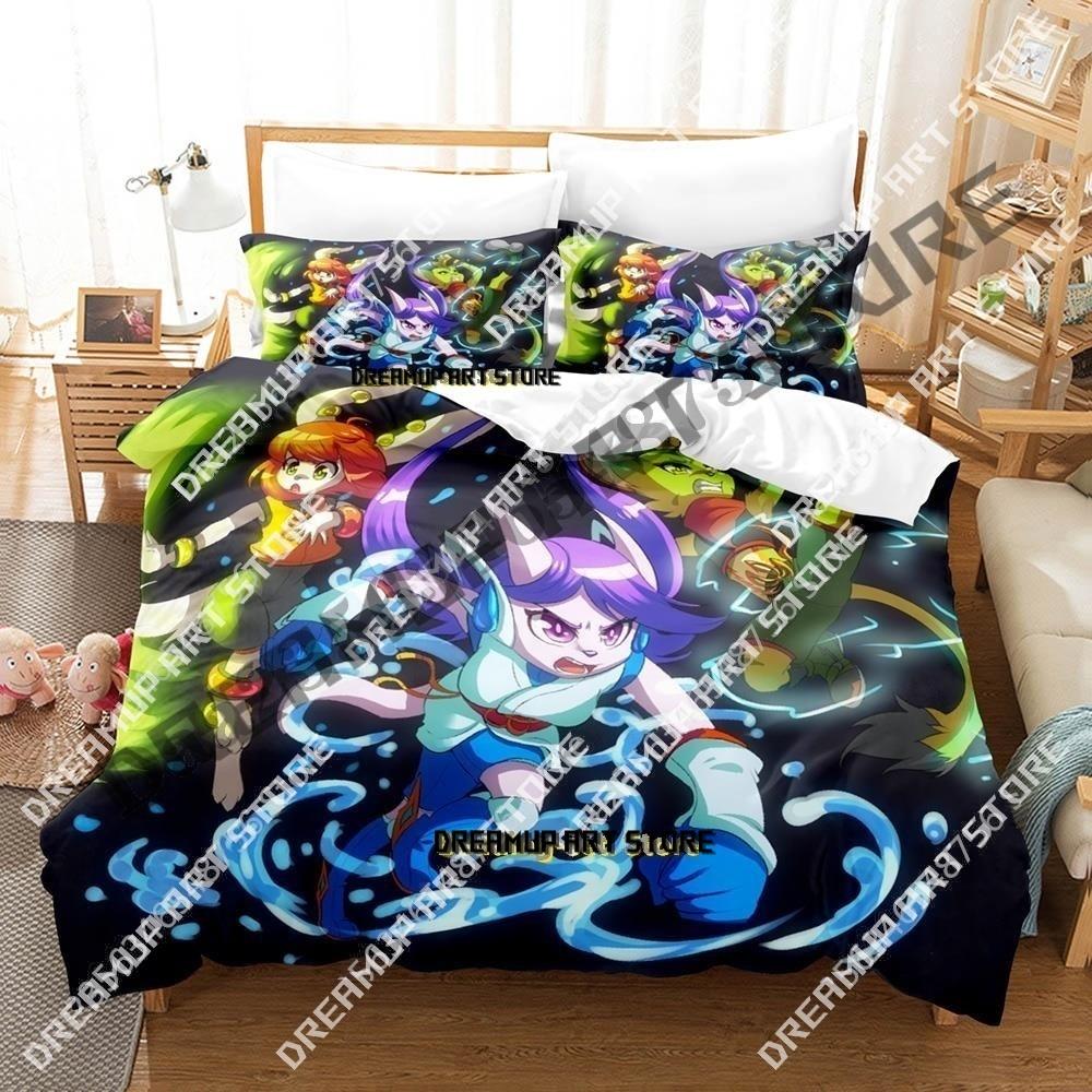 3D Print Game Freedom Planet Bedding Set Single Twin Full Queen King Size Bed Set Adult Kid Bedroom Duvetcover Sets Anime Bed