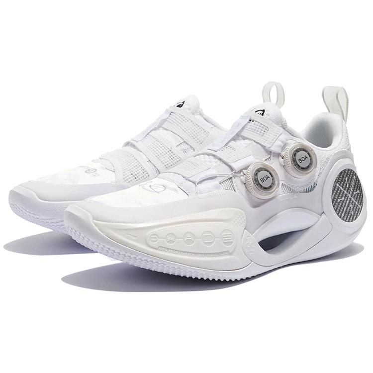 New LINING WOW 9 Basketball Shoes Unisex Low Top Standard White ABES005-1