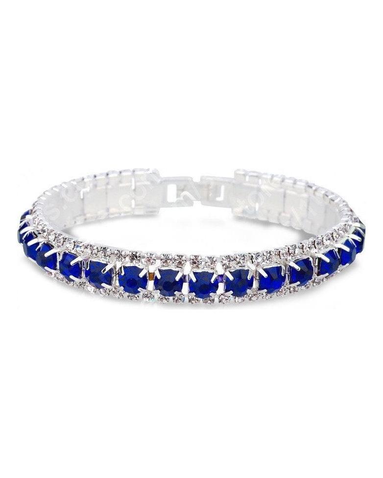 New Fashion Rhinestone Bracelet Bride Full Diamond Bracelet Wedding Clothing Wedding Accessories Women's High-Grade Shiny Bracelet