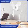 LED Eye-Protective Silent Clip Fan with Three-Speed Adjustment for Bedroom and Living Room