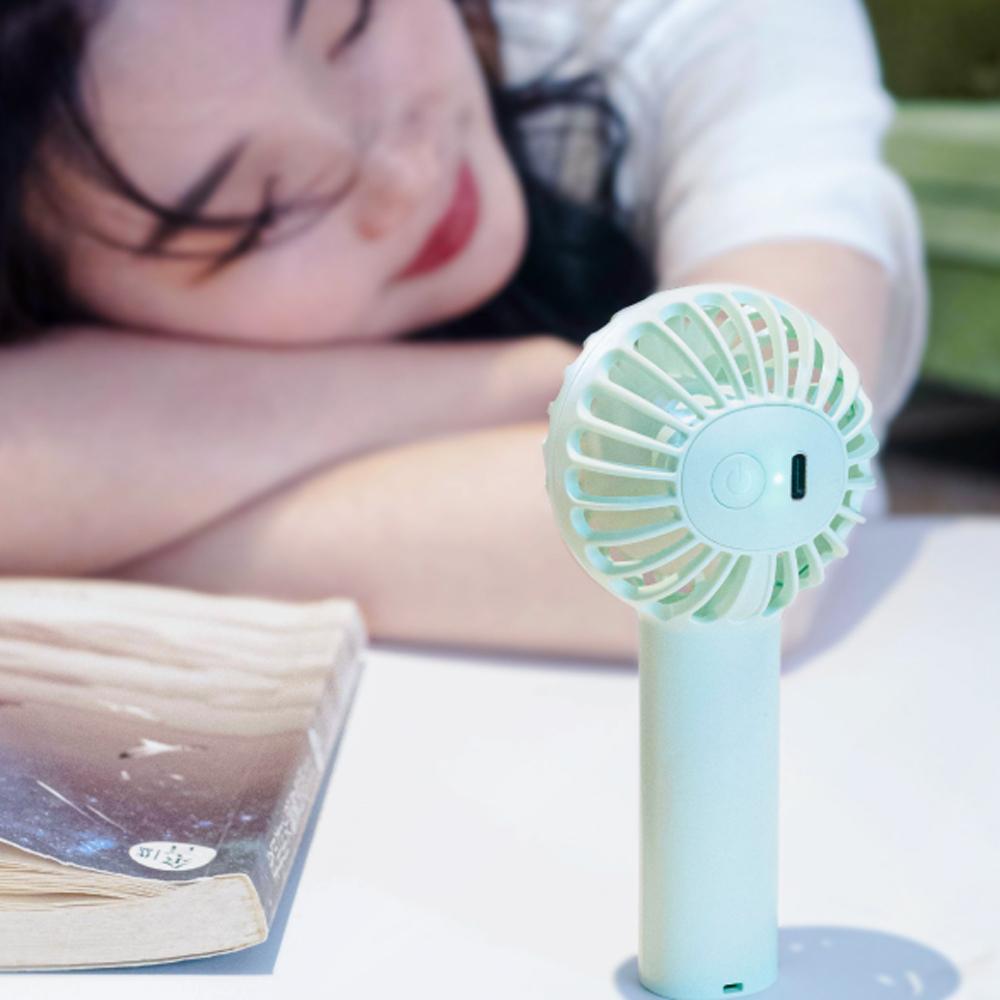 Portable Handheld Fan Small Cooling Fan Outdoor USB Rechargeable Cooler Cordless Fan Summer Camping
