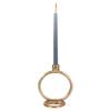 Candlestick Metal Gold Stand for a Long Candle Decorative Table 19 cm