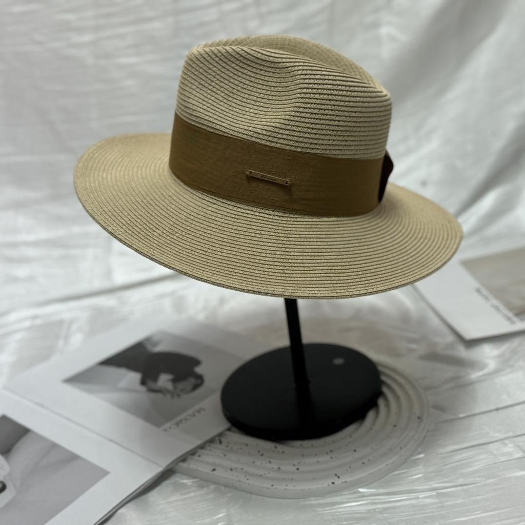 Straw Hat Women's Summer UV Protection Versatile Beach Top Hat Jazz Hat Trendy Breathable Sun Hat