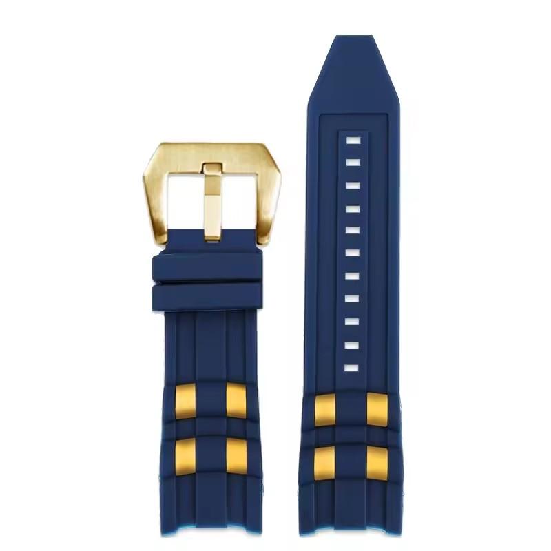 Rubber Watch accessories strap compatible for Invicta Russian Professional Divers silicone metal pellet wristband bracelet 26mm