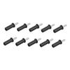10pcs Banana Plug 4mm Cross Slot Gold Plated Brass Solder Type Connector for Speaker CableBlack