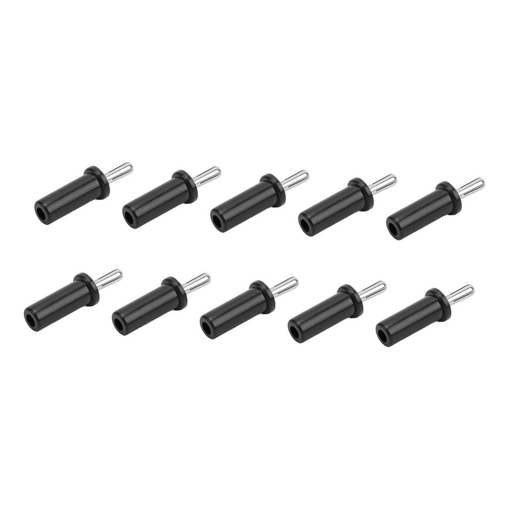 10pcs Banana Plug 4mm Cross Slot Gold Plated Brass Solder Type Connector for Speaker CableBlack