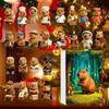 24Days Advent Capybara Toy Christmas Countdown Calendar 2D Flat Acrylic Pendant For Festive Car Rearview Stocking Stuffer Mantel