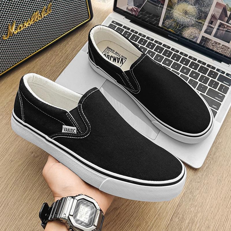 Low-top men's canvas shoes men's shoes breathable one-pedal casual board shoes men's large-size shoes labor insurance shoes