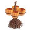 Collapsible Pumpkin Tray Detachable Snack Service Rack Durable Snack Bowl Stand  Broom