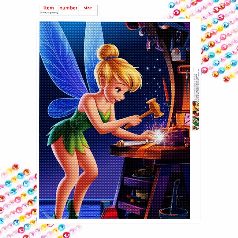 Disney diamond painting full drill 5D Tinker Bell diamond art home decoration creative handicrafts