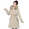 Live Face Long Pie To Overcome Women's Winter New Thickened Removable Liner Slim Down Cotton Clothes Tide