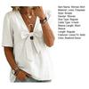 Women Shirt Pure Color Loose Fit Commuting Style Casual Tops Front Bowknot Decor Summer Pullover Tops