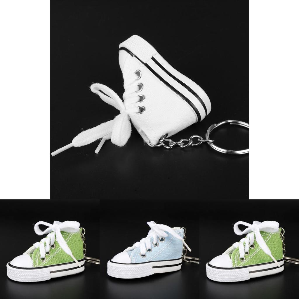 Canvas-Schuh Schlüsselanhänger Schlüsselanhänger mit Metallmaterial für Unisex Schlüsselorganisator und Geschenk