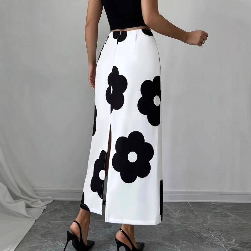 Damenstil Rock mit Blumendruck