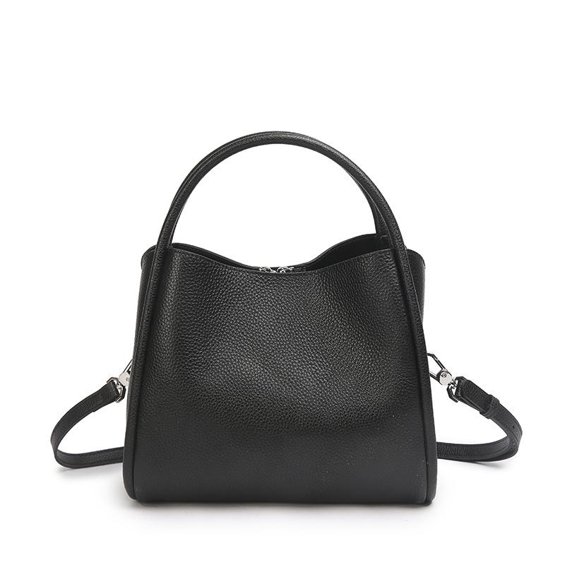 

Women s Large Capacity Genuine Leather Bucket Bag - Handheld, Shoulder, Crossbody Styles (Top Layer Cowhide, Vegetable Tanning)