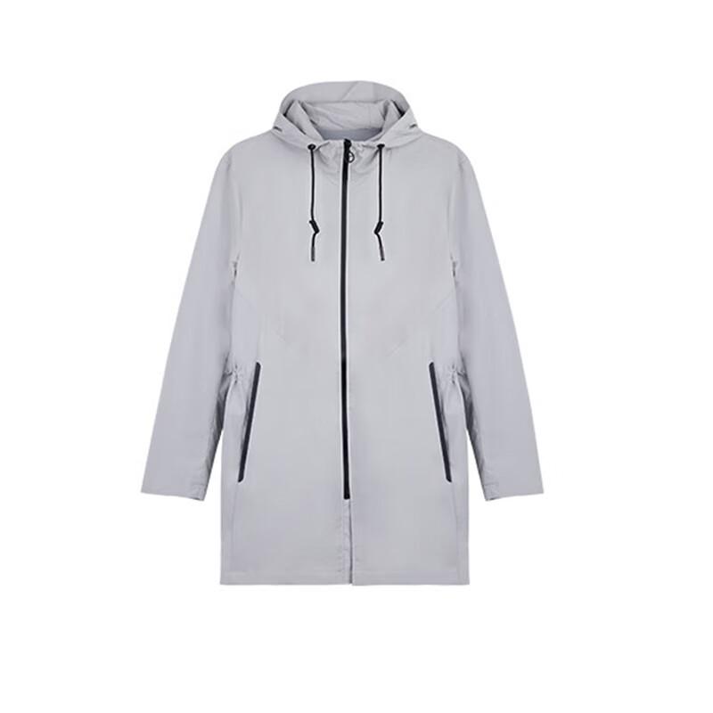 TRIES Men s Mid-Length Hooded Windbreaker Jacket M