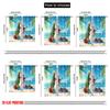 2pcs,2D Plane Printing Curtains Christmas Snowman Beach 100% Polyester (without Rod) Outdoor Decorations for Bedroom, Office,